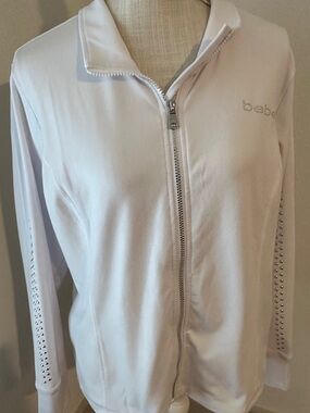 bebe Sport White Logo Jacket